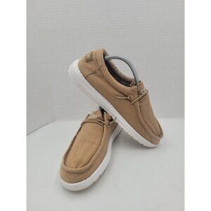 Hey Dude Wally Youth Size 6 L 7 EU 38 130130700 Tan Shoes Slip On Sneakers